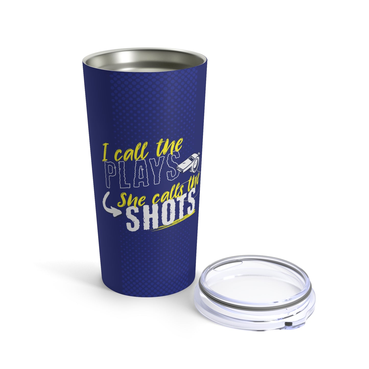 I Call the Plays, She Calls the Shots” 20oz Insulated Tumbler – Fun Gift for Coaches