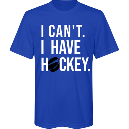 I Can't. I Have Hockey. Youth Tee – Bold and Lightweight