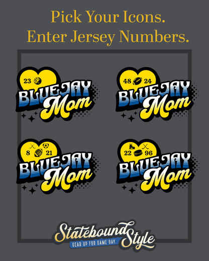 Bluejay Mom Custom Hoodie – Game Day Gear with a Personal Touch